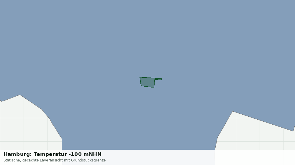 Statische Kartenansicht: Hamburg: Temperatur -100 mNHN