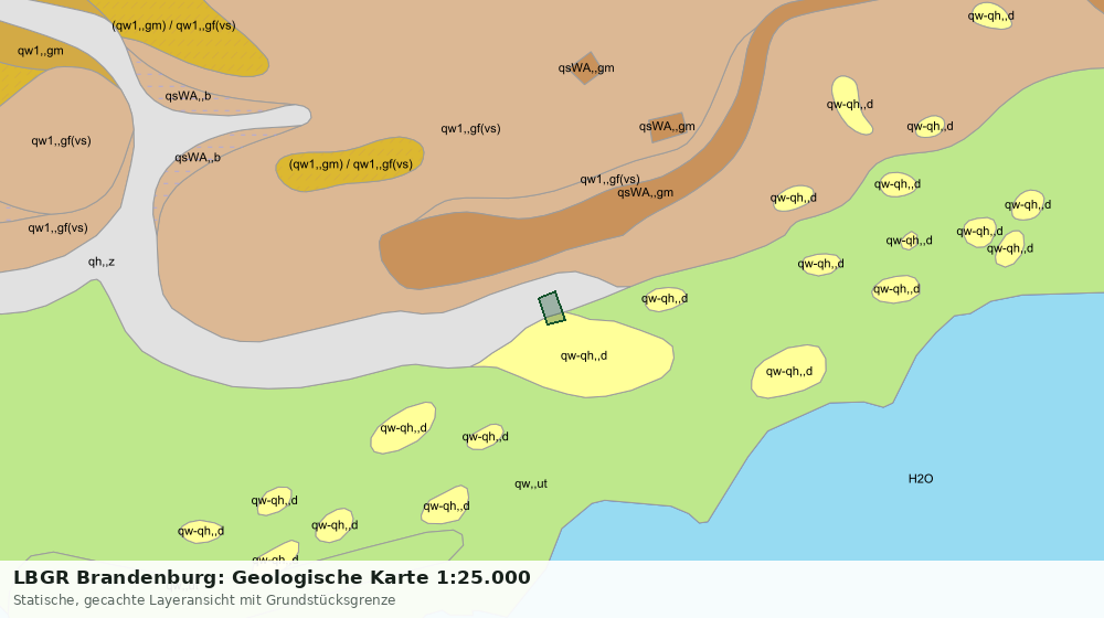 Statische Kartenansicht: LBGR Brandenburg: Geologische Karte 1:25.000