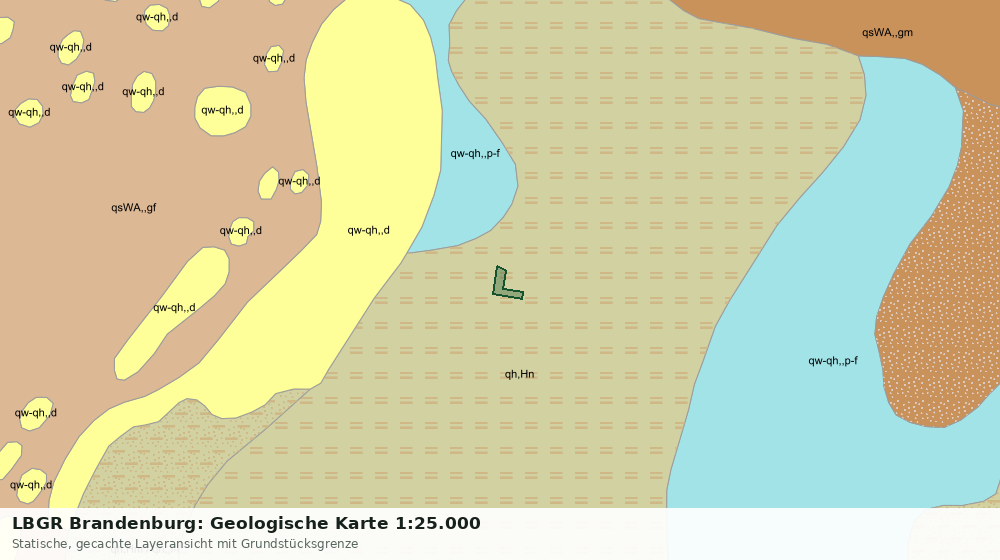 Statische Kartenansicht: LBGR Brandenburg: Geologische Karte 1:25.000