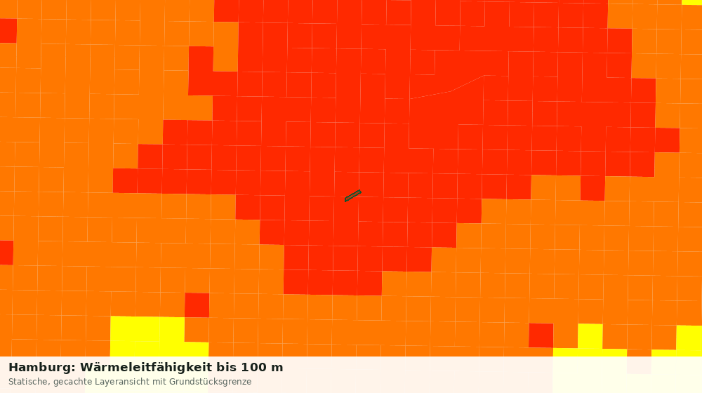 Statische Kartenansicht: Hamburg: Wärmeleitfähigkeit bis 100 m
