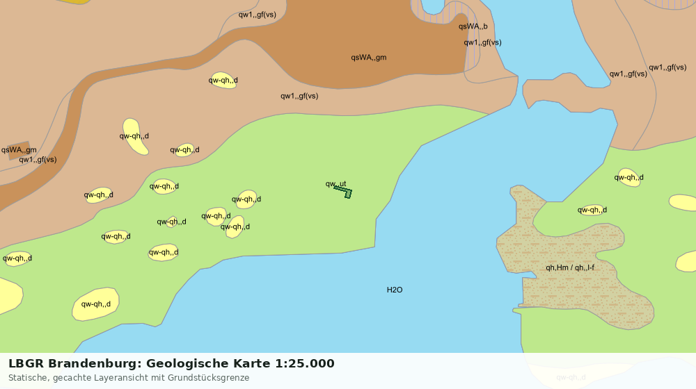 Statische Kartenansicht: LBGR Brandenburg: Geologische Karte 1:25.000