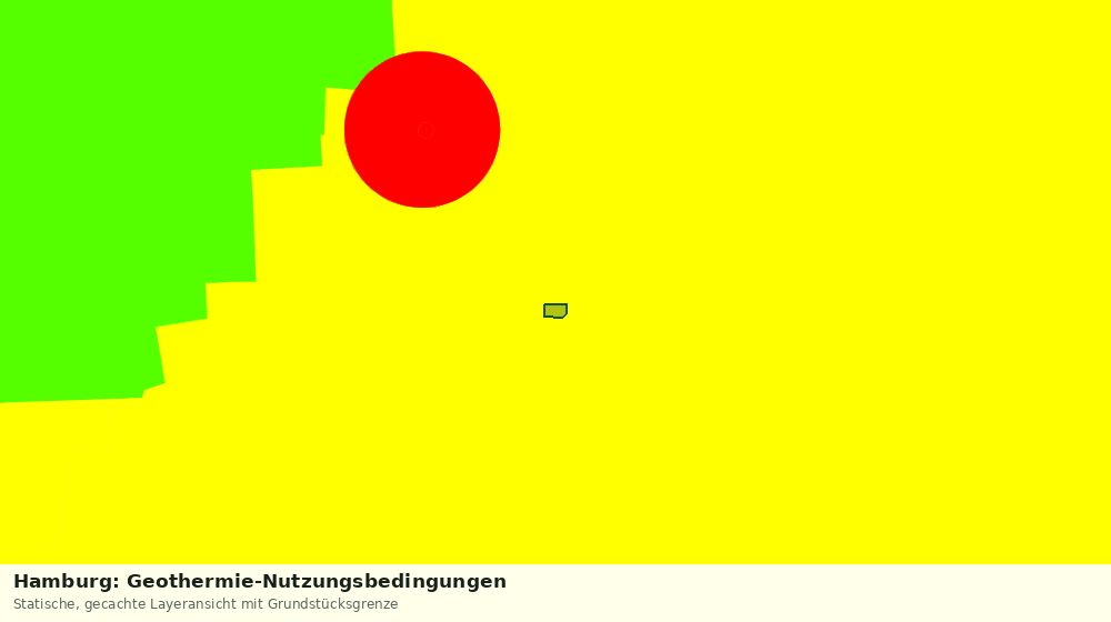 Statische Kartenansicht: Hamburg: Geothermie-Nutzungsbedingungen