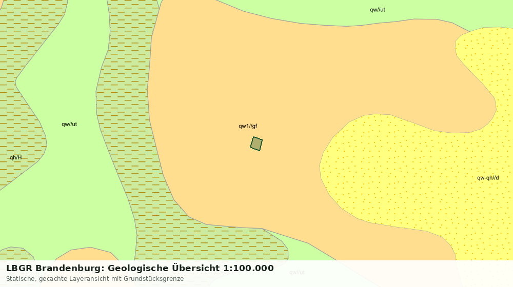 Statische Kartenansicht: LBGR Brandenburg: Geologische Übersicht 1:100.000