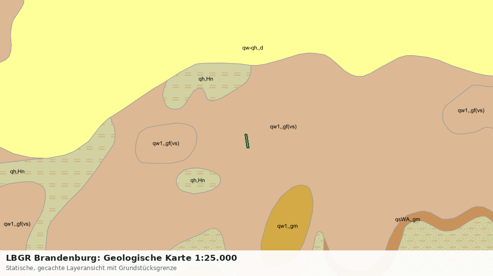 Statische Kartenansicht: LBGR Brandenburg: Geologische Karte 1:25.000