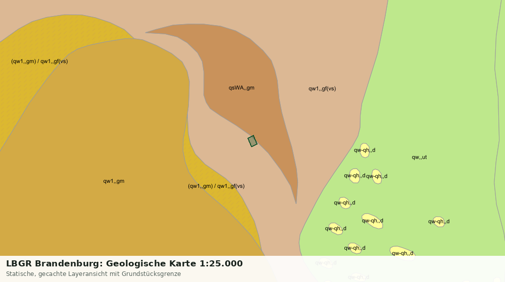 Statische Kartenansicht: LBGR Brandenburg: Geologische Karte 1:25.000