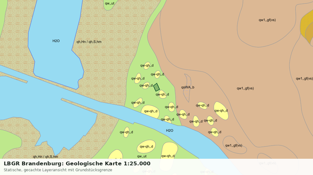 Statische Kartenansicht: LBGR Brandenburg: Geologische Karte 1:25.000
