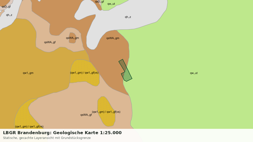 Statische Kartenansicht: LBGR Brandenburg: Geologische Karte 1:25.000