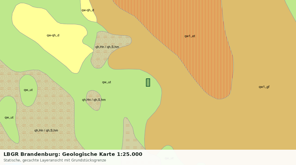 Statische Kartenansicht: LBGR Brandenburg: Geologische Karte 1:25.000