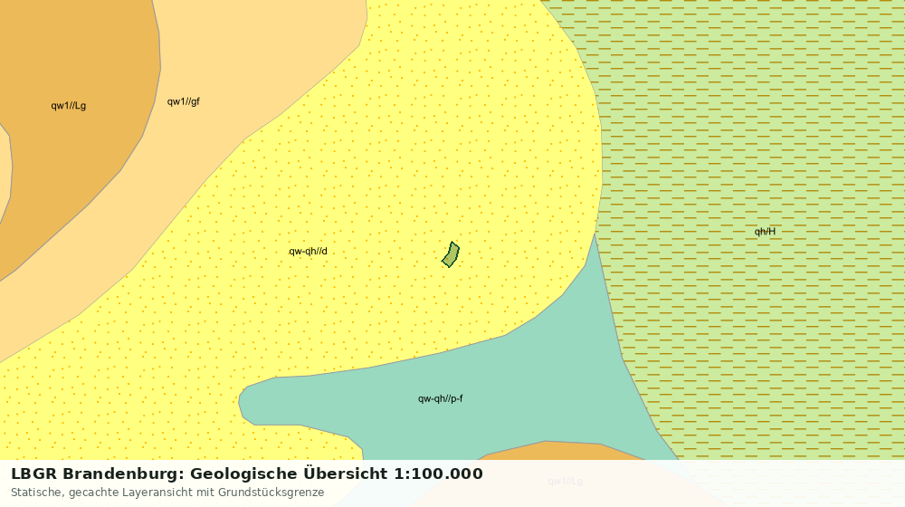 Statische Kartenansicht: LBGR Brandenburg: Geologische Übersicht 1:100.000