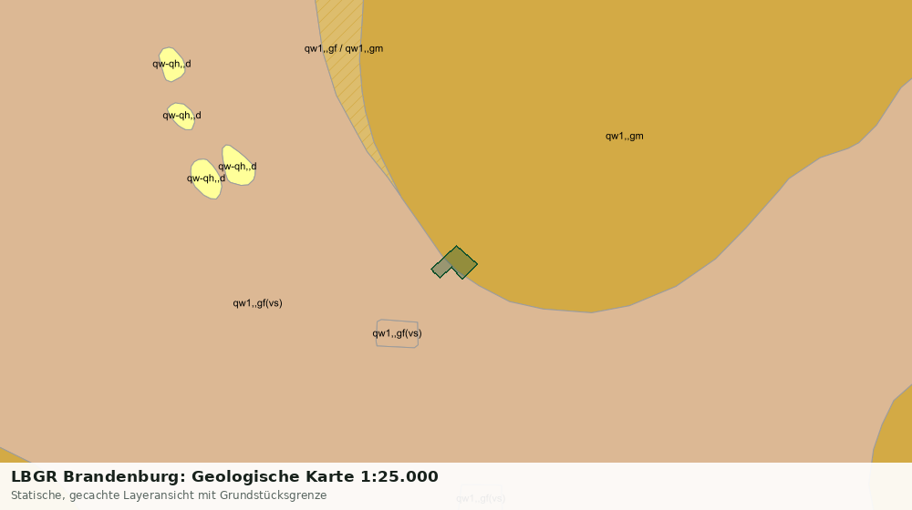 Statische Kartenansicht: LBGR Brandenburg: Geologische Karte 1:25.000