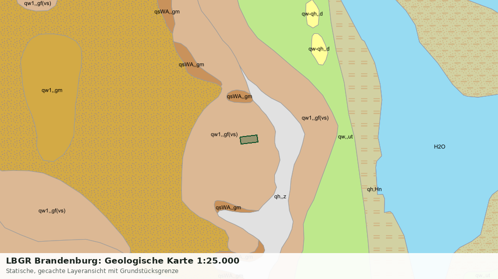 Statische Kartenansicht: LBGR Brandenburg: Geologische Karte 1:25.000
