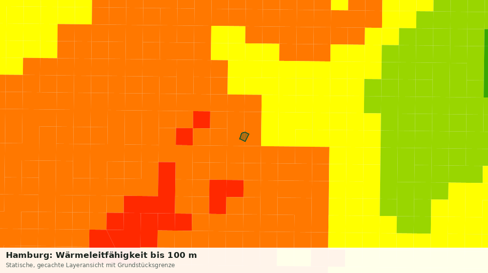 Statische Kartenansicht: Hamburg: Wärmeleitfähigkeit bis 100 m