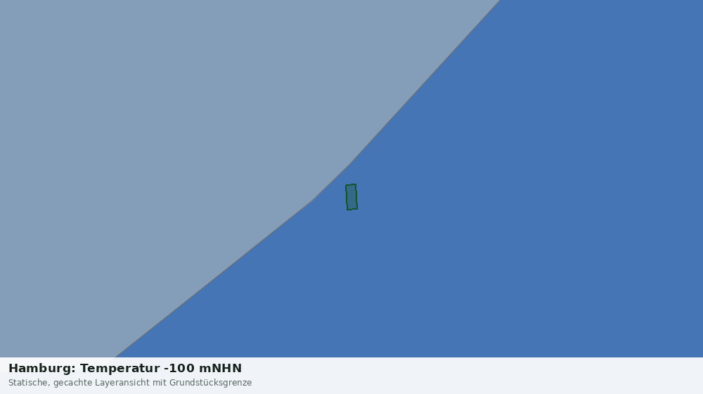 Statische Kartenansicht: Hamburg: Temperatur -100 mNHN