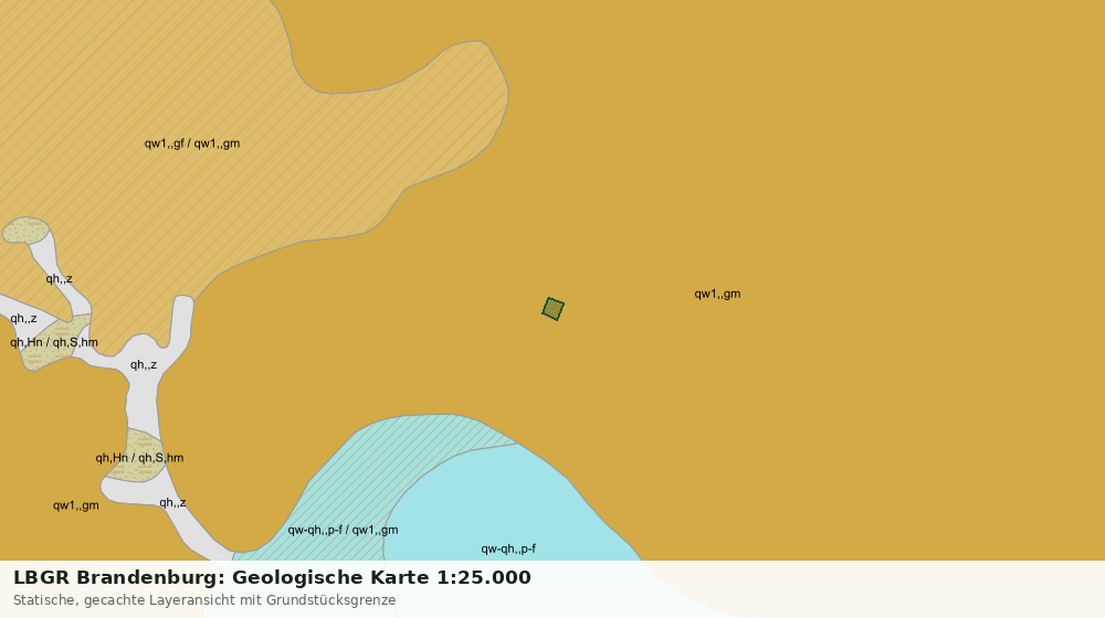Statische Kartenansicht: LBGR Brandenburg: Geologische Karte 1:25.000