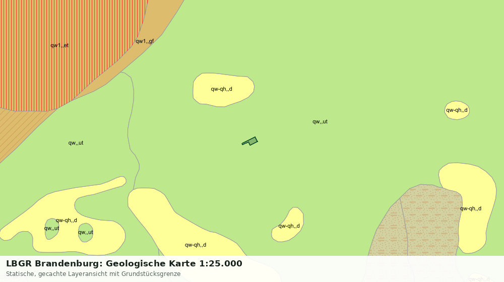 Statische Kartenansicht: LBGR Brandenburg: Geologische Karte 1:25.000