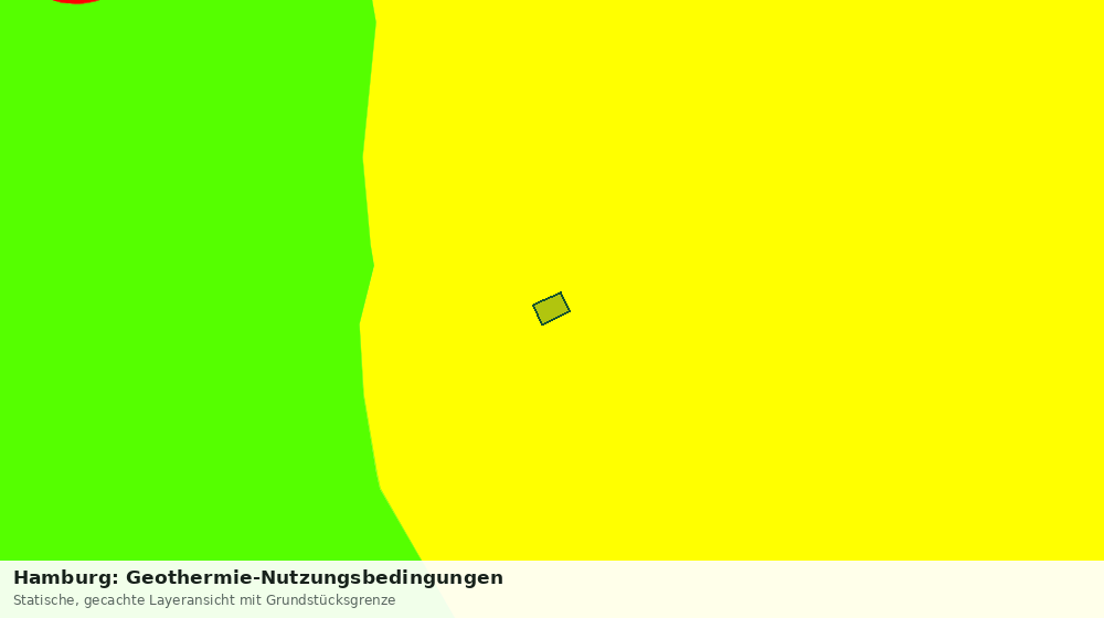 Statische Kartenansicht: Hamburg: Geothermie-Nutzungsbedingungen