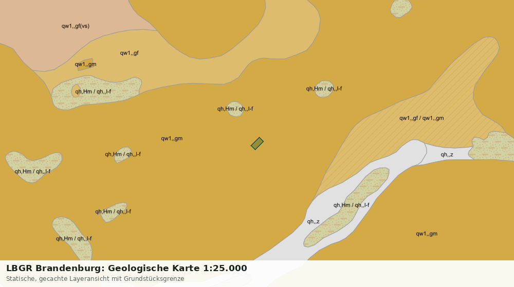 Statische Kartenansicht: LBGR Brandenburg: Geologische Karte 1:25.000
