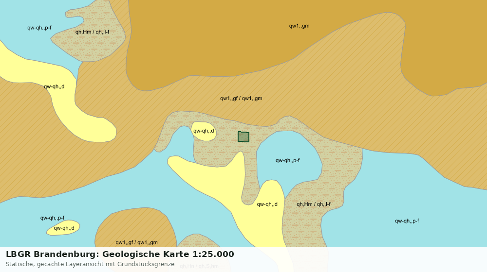 Statische Kartenansicht: LBGR Brandenburg: Geologische Karte 1:25.000