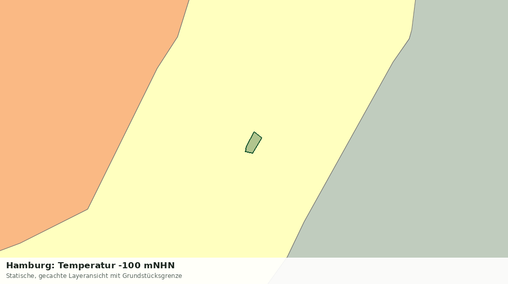 Statische Kartenansicht: Hamburg: Temperatur -100 mNHN