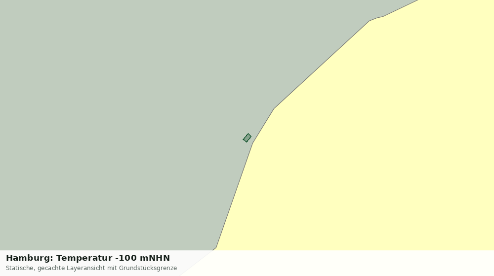 Statische Kartenansicht: Hamburg: Temperatur -100 mNHN