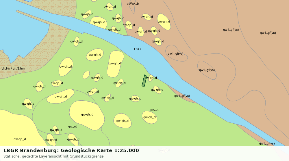 Statische Kartenansicht: LBGR Brandenburg: Geologische Karte 1:25.000