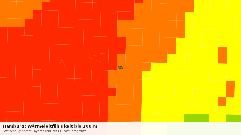 Statische Kartenansicht: Hamburg: Wärmeleitfähigkeit bis 100 m