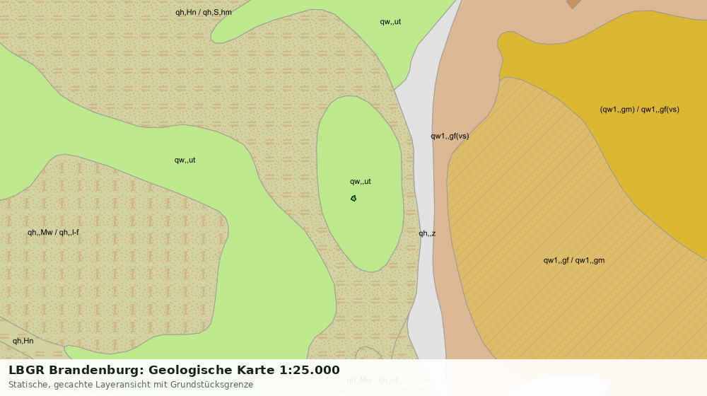 Statische Kartenansicht: LBGR Brandenburg: Geologische Karte 1:25.000
