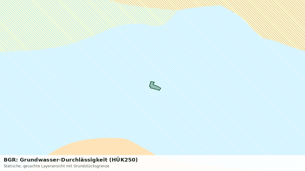 Statische Kartenansicht: BGR: Grundwasser-Durchlässigkeit (HÜK250)