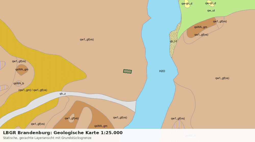 Statische Kartenansicht: LBGR Brandenburg: Geologische Karte 1:25.000
