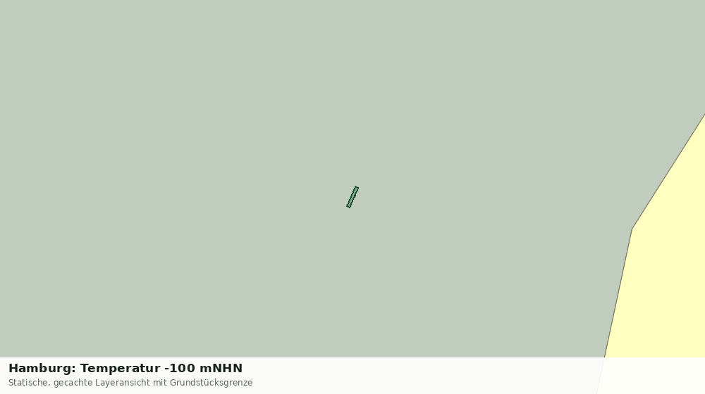 Statische Kartenansicht: Hamburg: Temperatur -100 mNHN