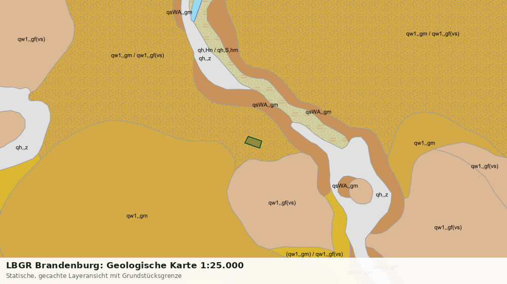 Statische Kartenansicht: LBGR Brandenburg: Geologische Karte 1:25.000
