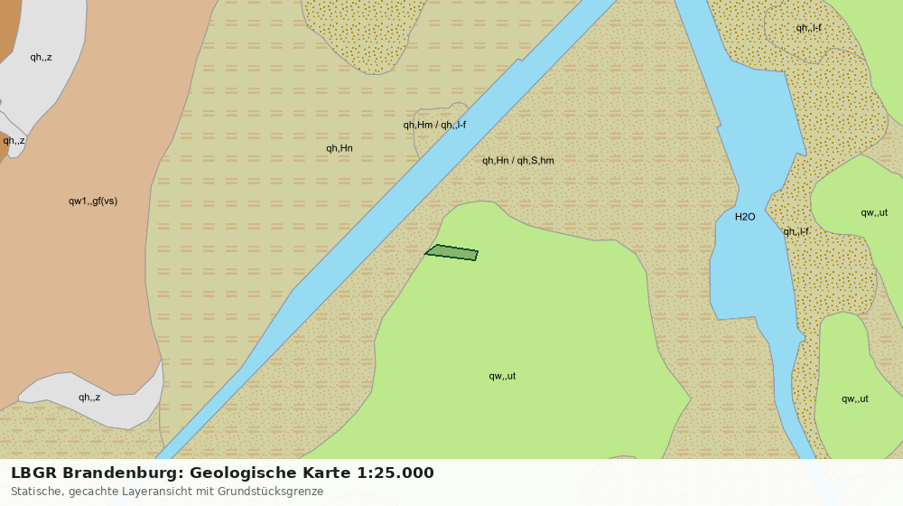 Statische Kartenansicht: LBGR Brandenburg: Geologische Karte 1:25.000