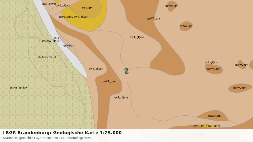 Statische Kartenansicht: LBGR Brandenburg: Geologische Karte 1:25.000