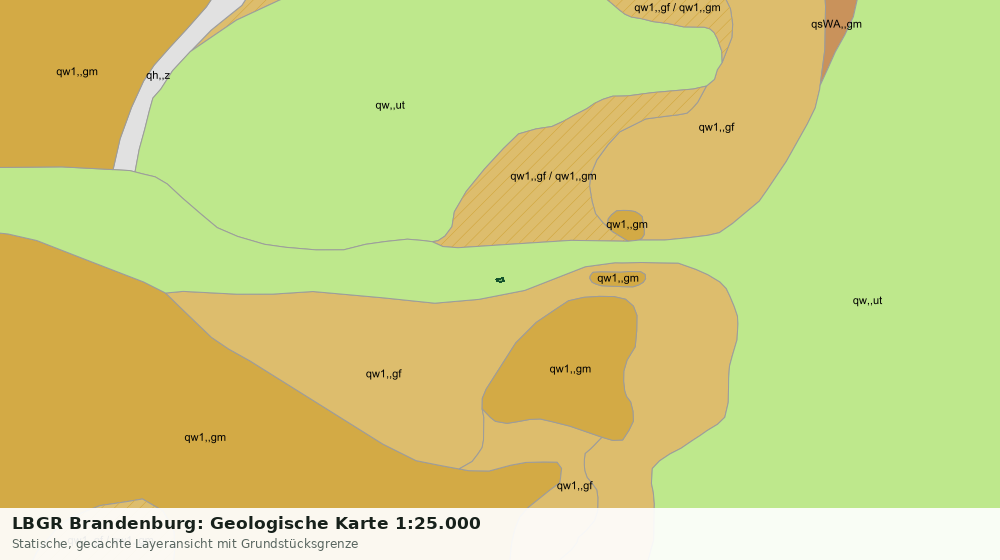 Statische Kartenansicht: LBGR Brandenburg: Geologische Karte 1:25.000