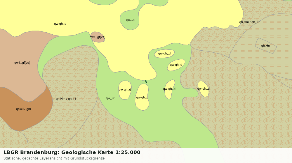 Statische Kartenansicht: LBGR Brandenburg: Geologische Karte 1:25.000