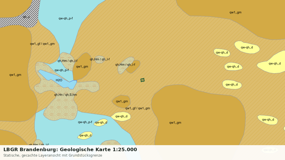 Statische Kartenansicht: LBGR Brandenburg: Geologische Karte 1:25.000