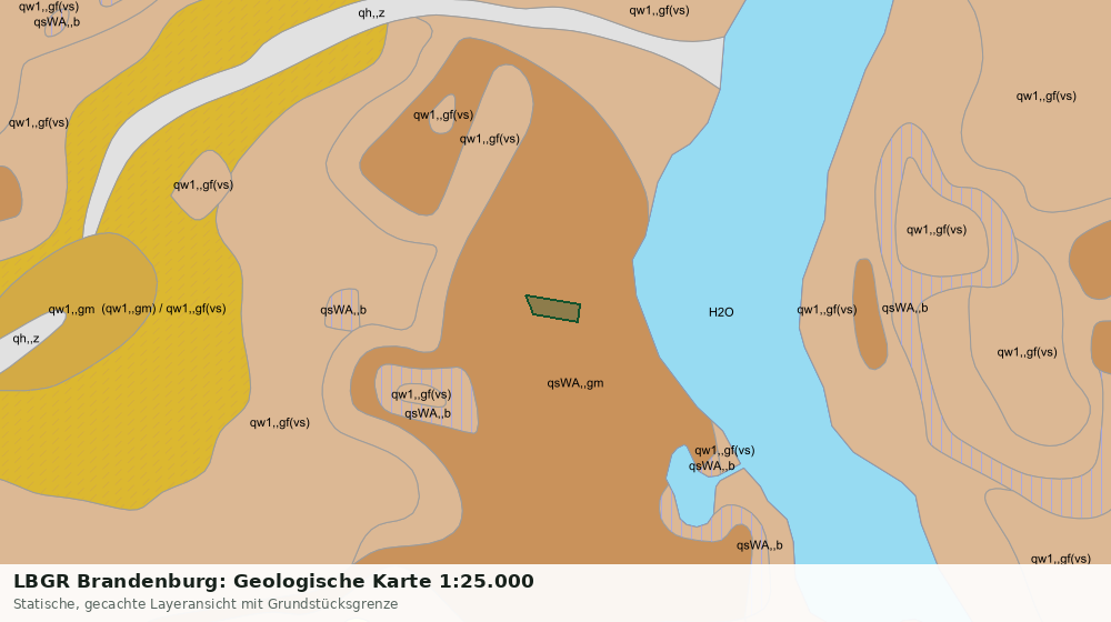 Statische Kartenansicht: LBGR Brandenburg: Geologische Karte 1:25.000