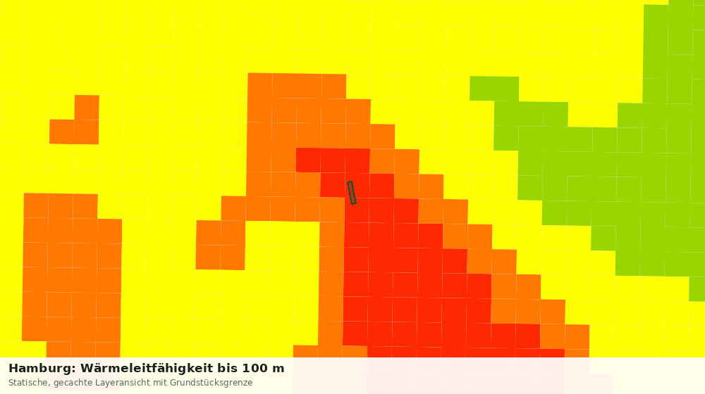 Statische Kartenansicht: Hamburg: Wärmeleitfähigkeit bis 100 m