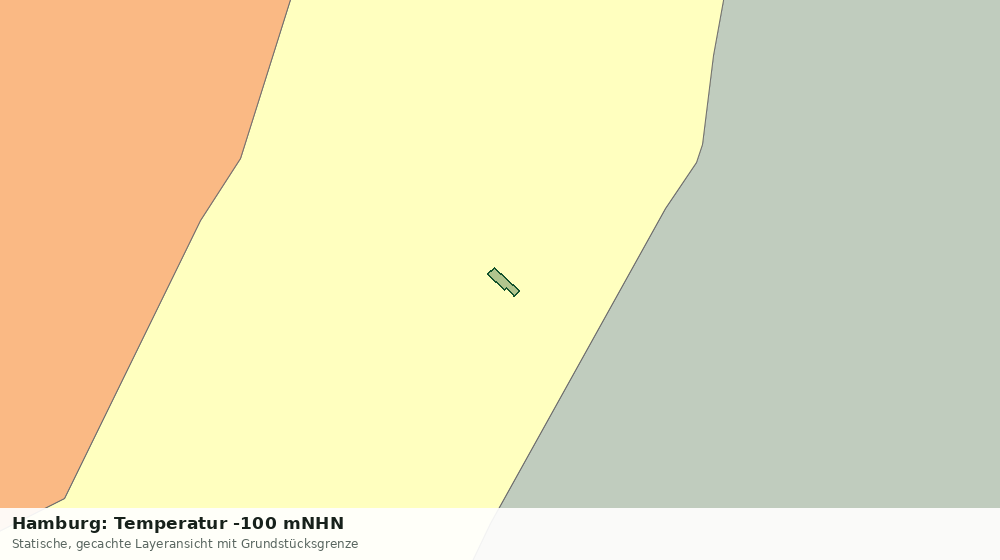 Statische Kartenansicht: Hamburg: Temperatur -100 mNHN