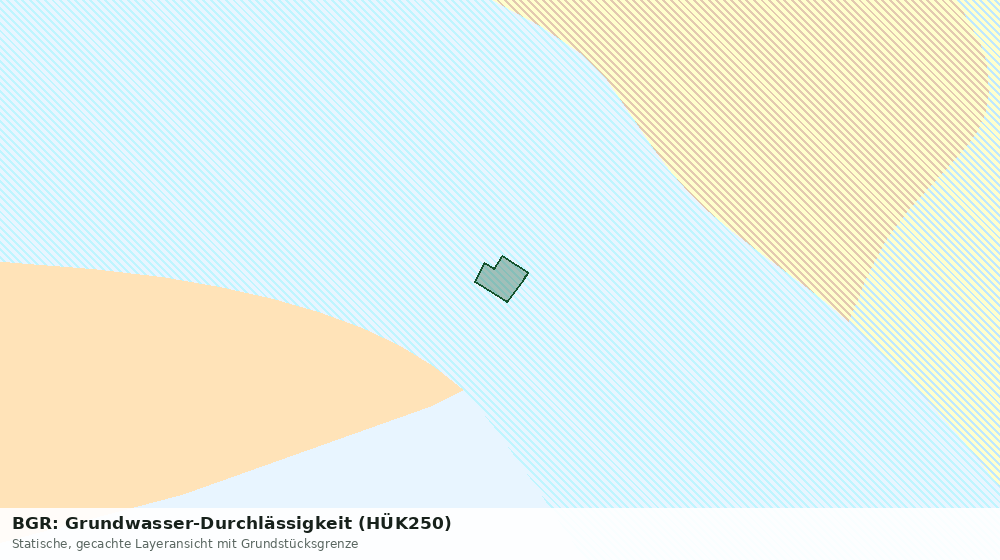 Statische Kartenansicht: BGR: Grundwasser-Durchlässigkeit (HÜK250)
