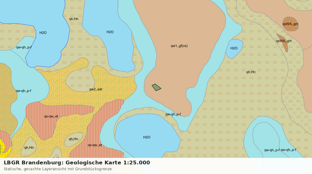 Statische Kartenansicht: LBGR Brandenburg: Geologische Karte 1:25.000