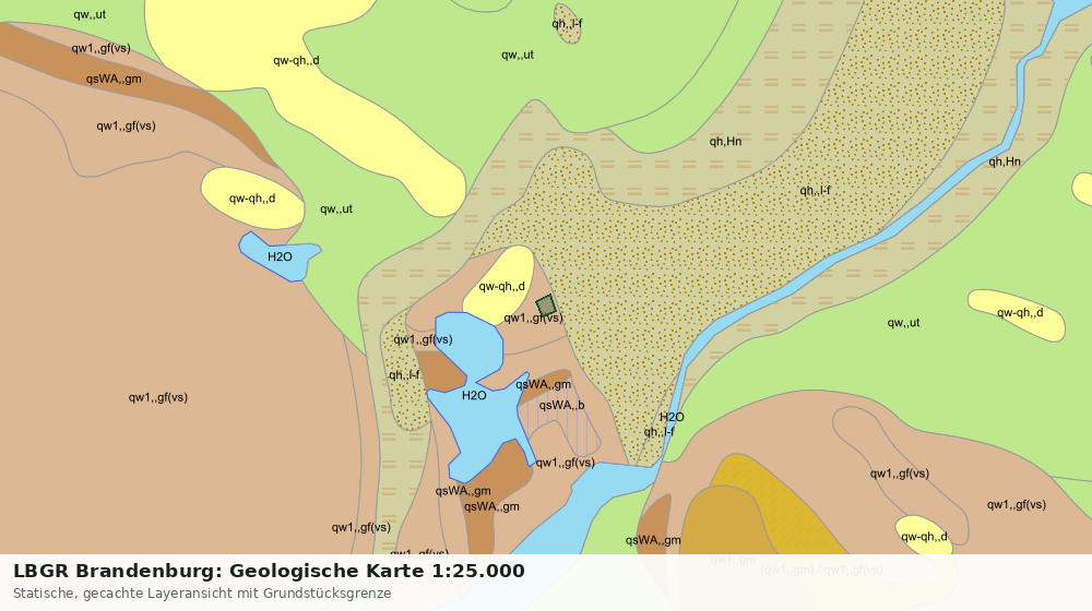 Statische Kartenansicht: LBGR Brandenburg: Geologische Karte 1:25.000