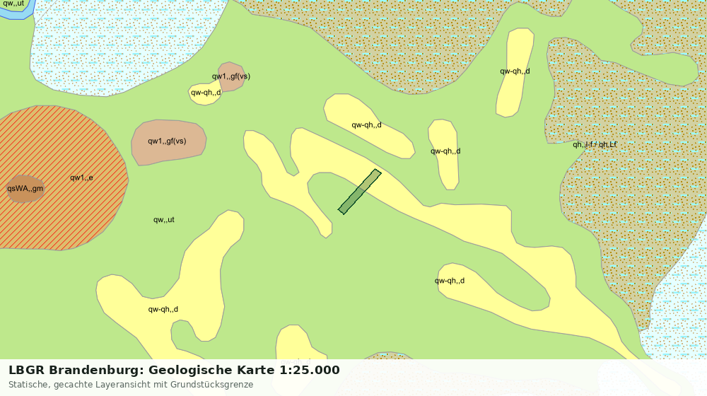 Statische Kartenansicht: LBGR Brandenburg: Geologische Karte 1:25.000