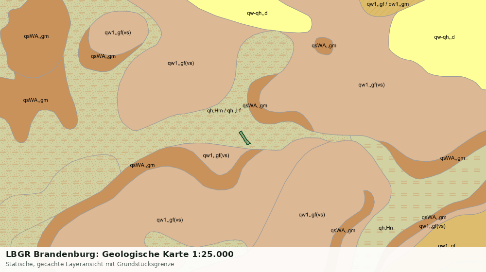 Statische Kartenansicht: LBGR Brandenburg: Geologische Karte 1:25.000