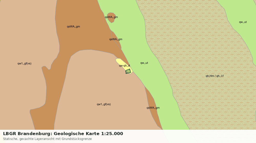 Statische Kartenansicht: LBGR Brandenburg: Geologische Karte 1:25.000