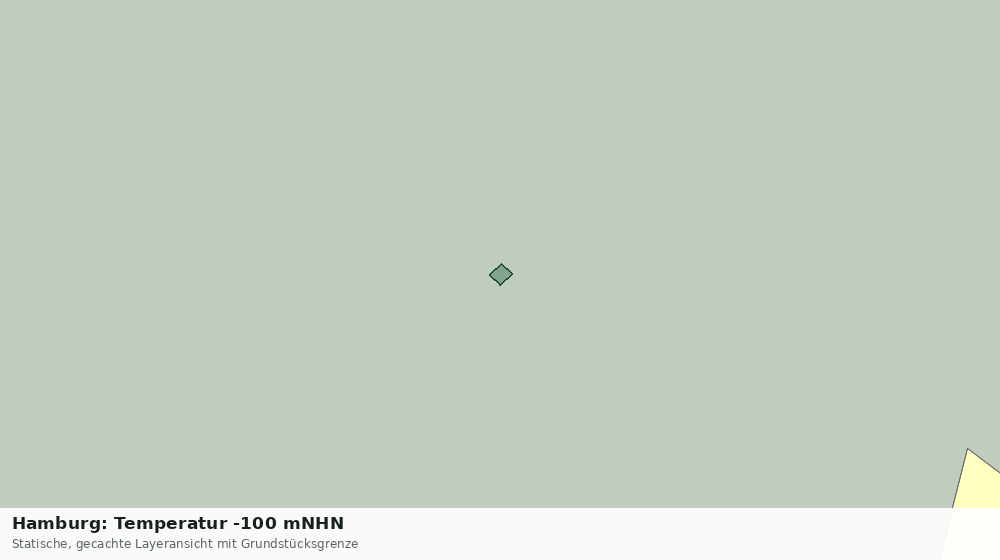 Statische Kartenansicht: Hamburg: Temperatur -100 mNHN