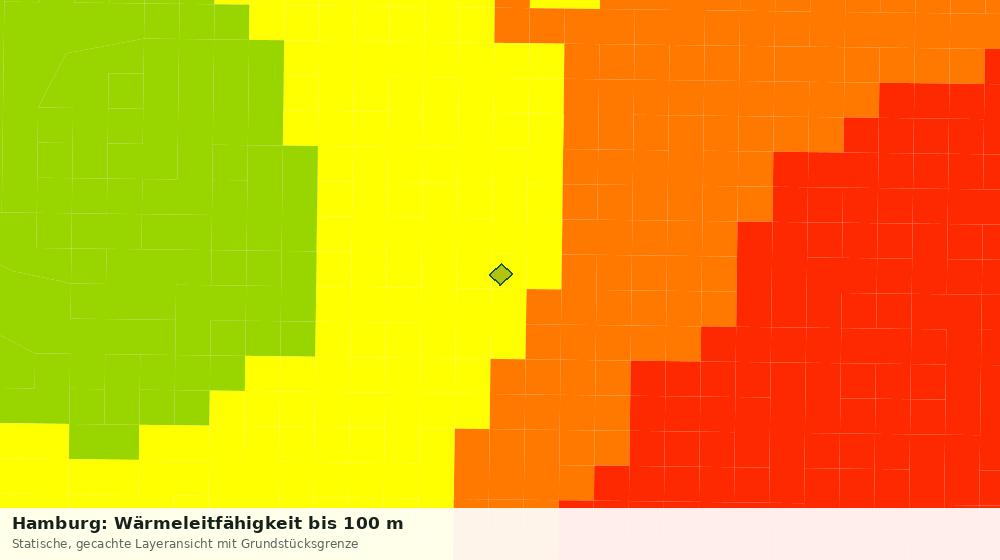 Statische Kartenansicht: Hamburg: Wärmeleitfähigkeit bis 100 m