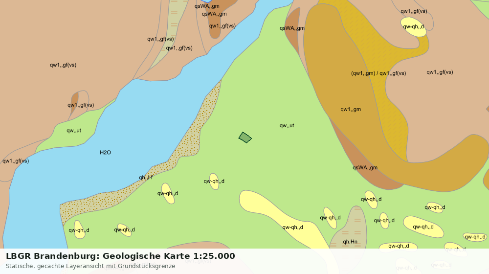 Statische Kartenansicht: LBGR Brandenburg: Geologische Karte 1:25.000