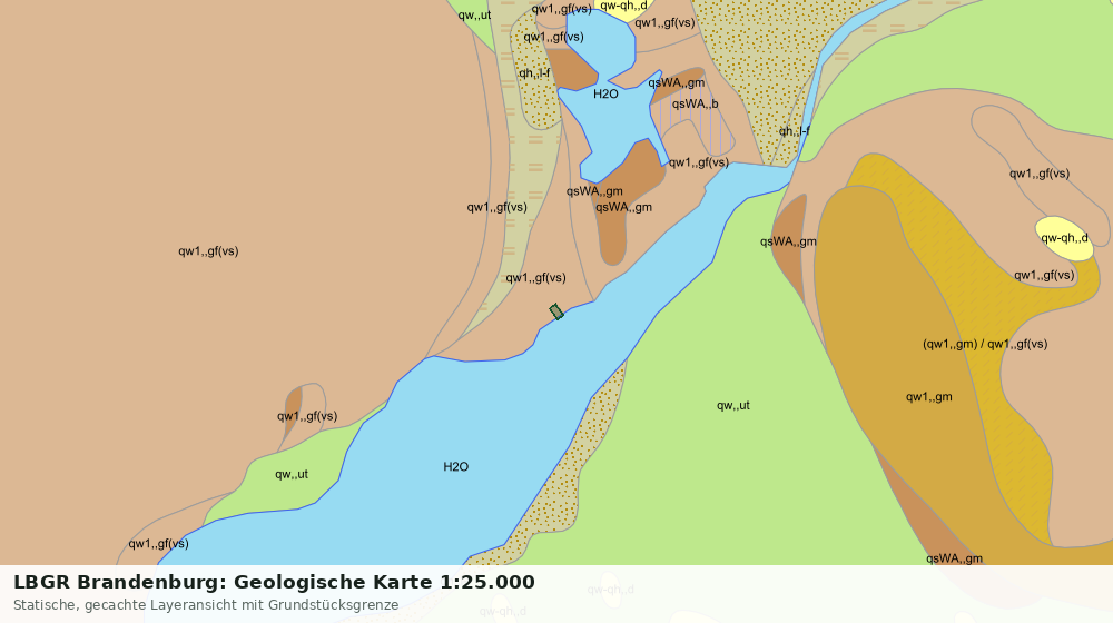Statische Kartenansicht: LBGR Brandenburg: Geologische Karte 1:25.000