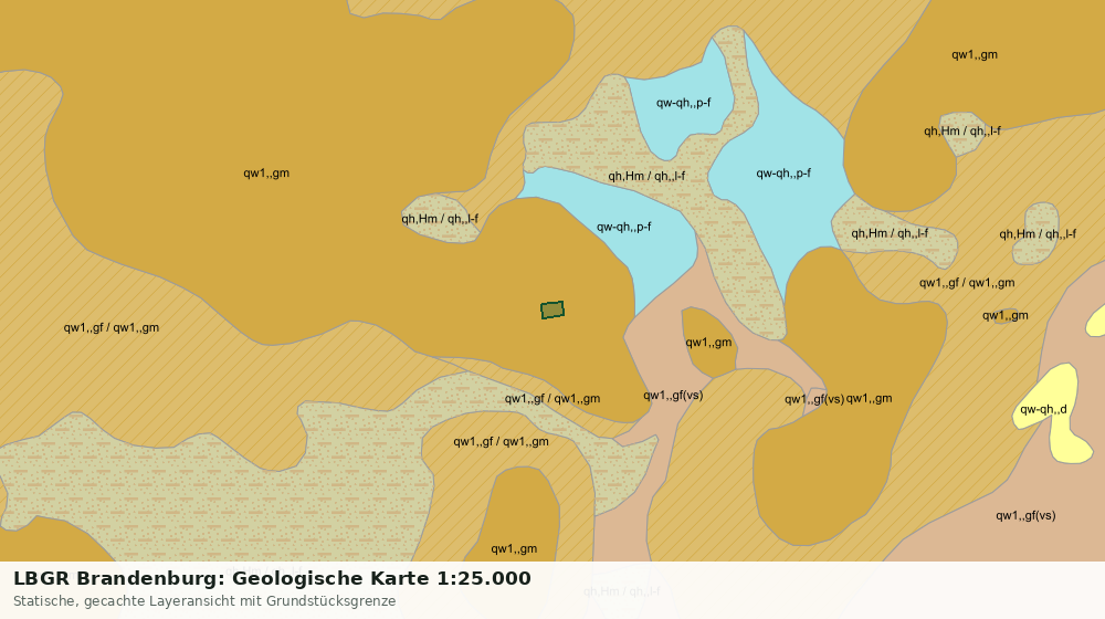 Statische Kartenansicht: LBGR Brandenburg: Geologische Karte 1:25.000